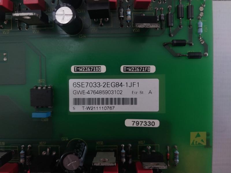 SIEMENS 6SE7033-2EG84-1JF1 Inverter Control Module A5E00357114 94V-0 ES001