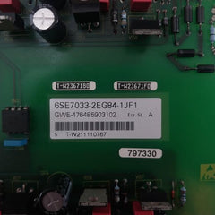 SIEMENS 6SE7033-2EG84-1JF1 Inverter Control Module A5E00357114 94V-0 ES001