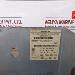 Siemens 6Se7033-2Tg60-z Simovert Masterdrive Dc Inverter Chassis Unit