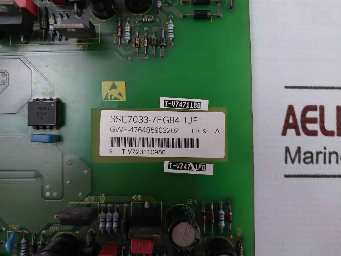 Siemens 6Se7033-7Eg84-1Jf1 Inverter Control Module 94V-0