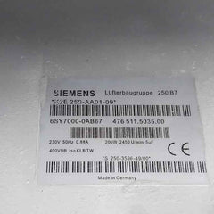 Siemens 6Se7033-7Tg60-z Simovert Vc Dc Inverter Masterdrive Dc 510-650V 440.0 A