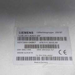 Siemens 6Se7033-7Tg60-z Simovert Vc Dc Inverter Masterdrive Dc 510-650V 440.0 A