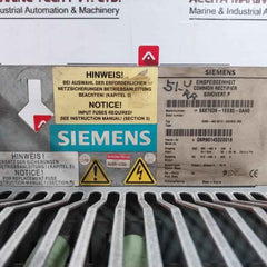 Siemens 6Se7036-1Ee85-0Aa0 Common Rectifier Master Drive Infeed Module 380-480V