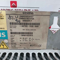 Siemens 6Se7036-1Ee85-0Aa0 Common Rectifier Master Drive Infeed Module 380-480V