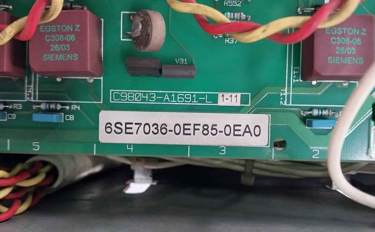 Siemens 6Se7036-1Ee85-0Aa0 Common Rectifier Master Drive Infeed Module 380-480V