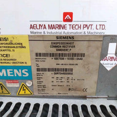 Siemens 6Se7036-1Ee85-0Aa0 Simovert P Common Rectifier Master Drive Infeed Unit