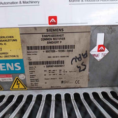 Siemens 6Se7036-1Ee85-0Aa0 Simovert P Common Rectifier Master Drive Infeed Unit
