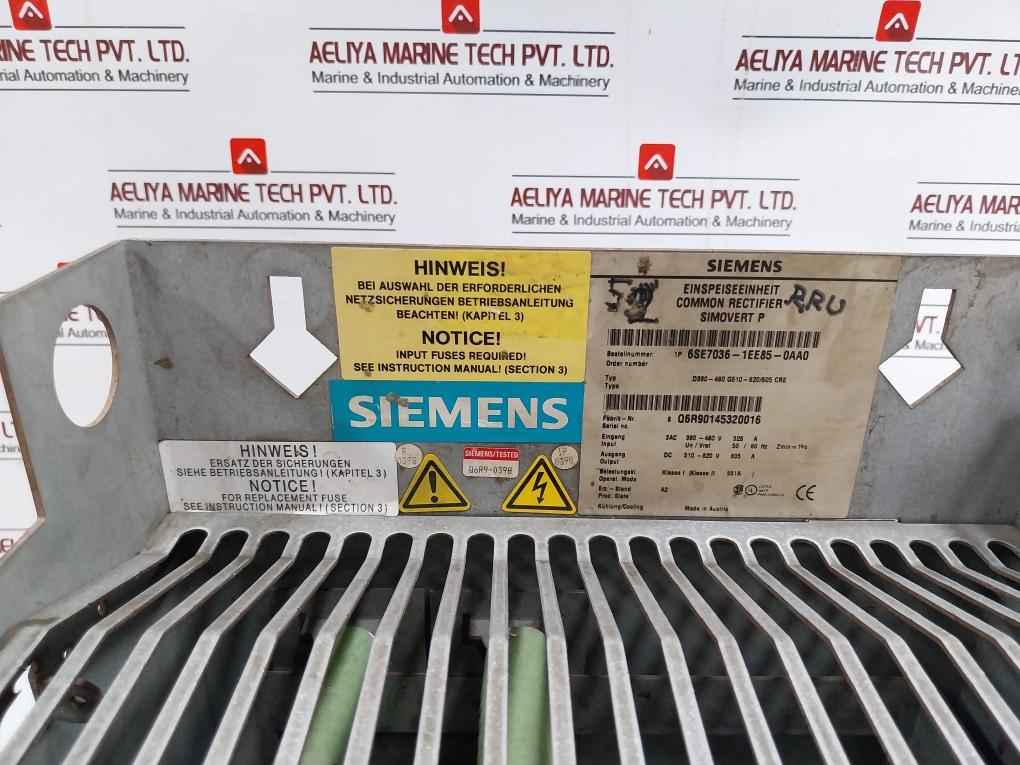 Siemens 6Se7036-1Ee85-0Aa0 Simovert P Master Drive 3Ac 380-480V 526 A 50/60Hz