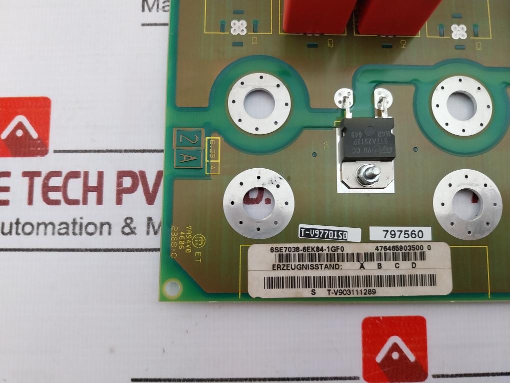 Siemens 6Se7038-6Ek84-1Gf0 Inverter Snubber Module Ver A T-v97701S0