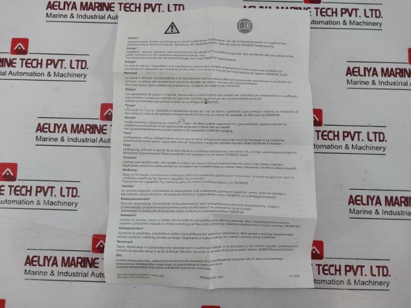 Siemens 6Se7038-6Ek84-1Gg0 Inverter Snubber Module T-vn7421S0