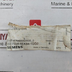 Siemens 6Se7038-6Ek84-1Gg0 Inverter Snubber Module T-vn7421S0
