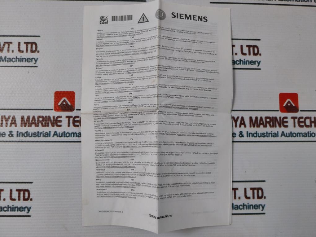 Siemens 6Sl3000-0Be23-6Aa0 Line-filter For Active Line Module (I/R) 36Kw