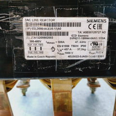 Siemens 6Sl3000-0Ce35-1Aa0 3Ac Line Reactor 380-480V