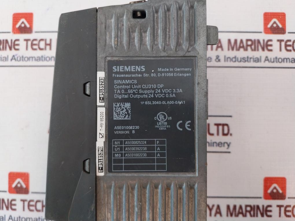 Siemens 6Sl3040-0La00-0Aa1 Control Unit Cu310 Dp Version: B