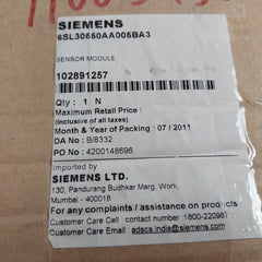 Siemens 6Sl3055-0Aa00-5Ba3 Sensor Module Version: A 24Vdc 0.6A