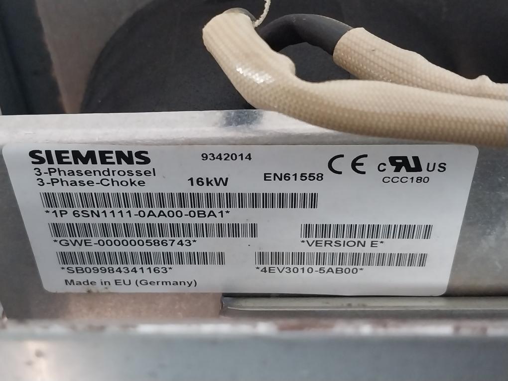 Siemens 6Sl3060-1Fe21-6Aa0 Active Line Module 6Sn1111-0Aa00-0Ba1 Hf Reactor Set