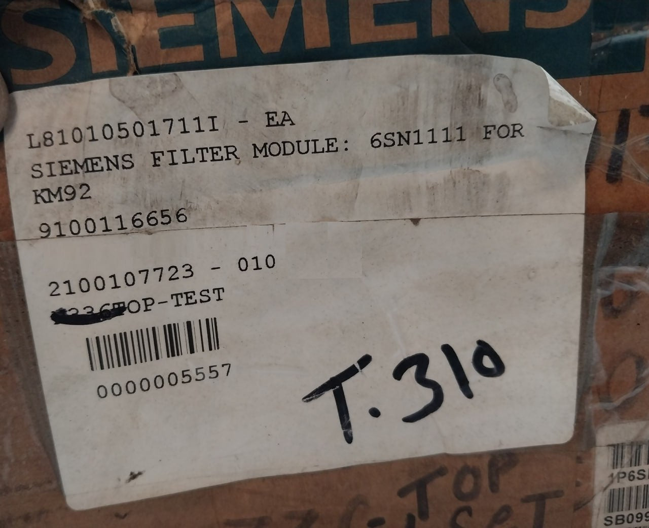 Siemens 6Sl3060-1Fe21-6Aa0 Active Line Module 6Sn1111-0Aa00-0Ba1 Hf Reactor Set