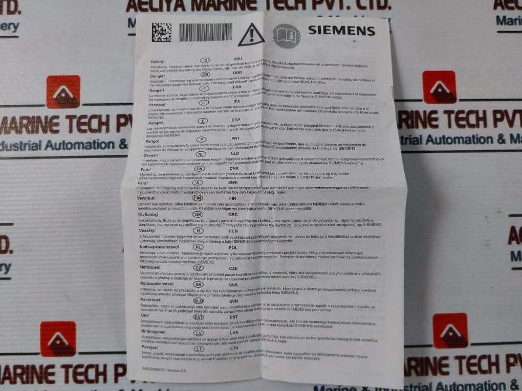 Siemens 6Sl3120-1Te23-0Aa3 Single Motor Module