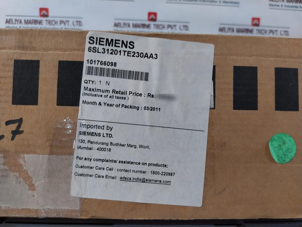 Siemens 6Sl3120-1Te23-0Aa3 Single Motor Module