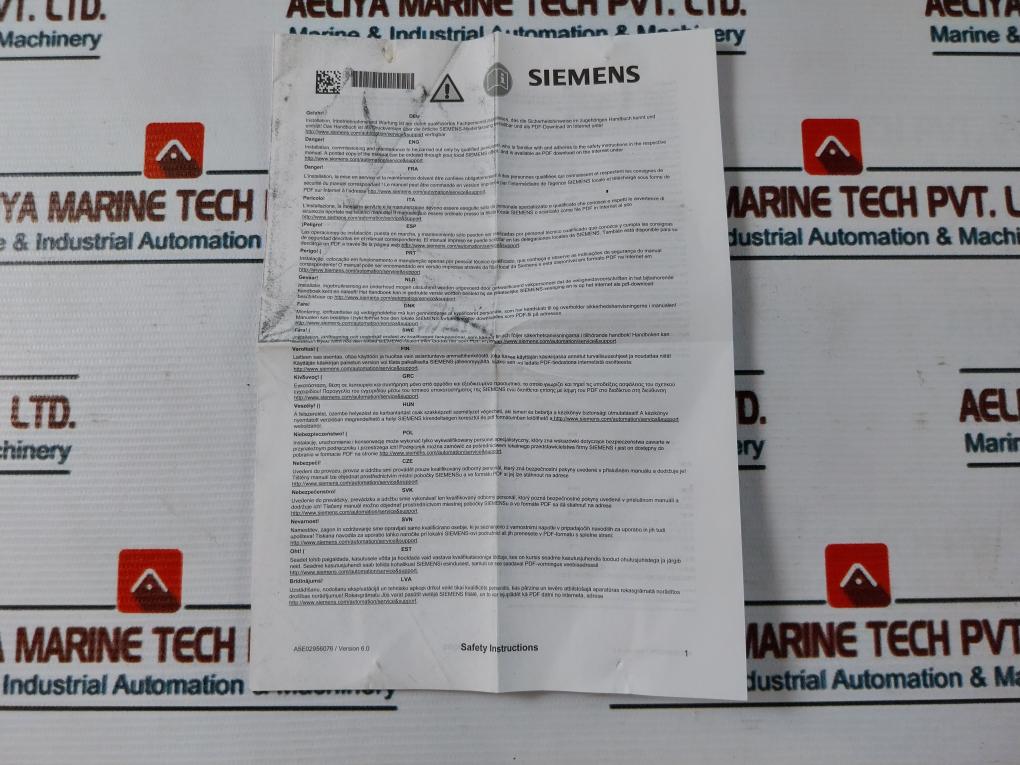 Siemens Sinamics 6Sl3120-1Te26-0Ac0 Single Motor Module Dc 510-720V 72A 100Ka