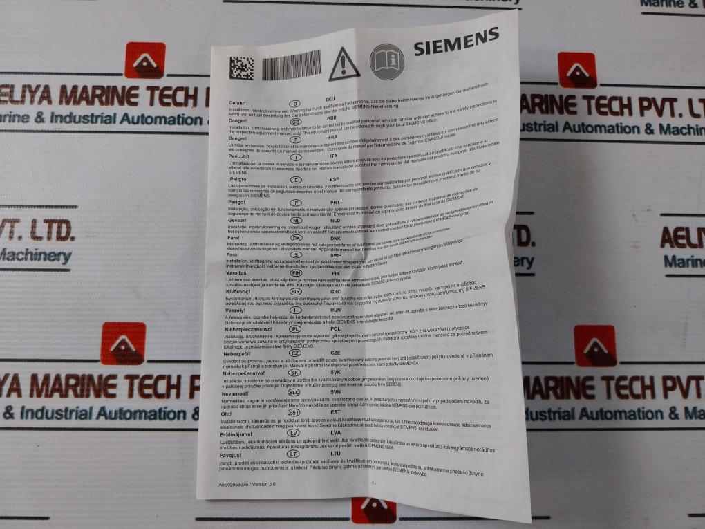 Siemens 6SL3120-2TE21-8AA3 Frequency Converter 3AC 400V 18A/18A