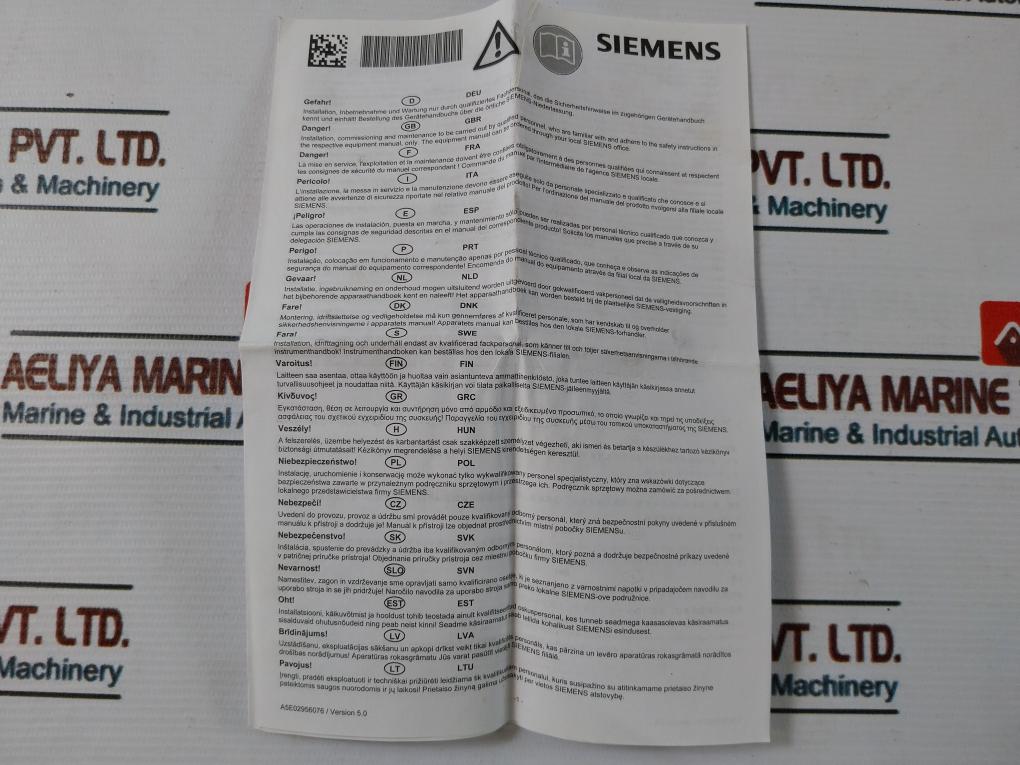 Siemens 6Sl3130-7Te21-6Aa3 Frequency Converter Dc 600V 27A 16Kw