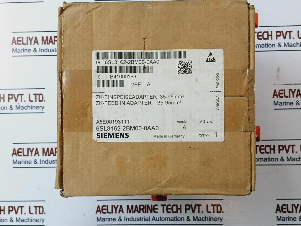 Siemens 6Sl3162-2Bm00-0Aa0 Dc Link Rectifier Adapter 35-95Mm2 240A Version: A