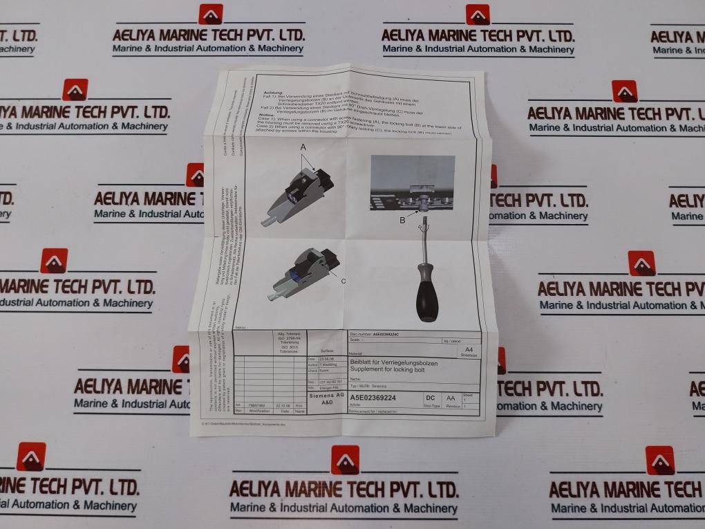 Siemens 6Sl3162-8Ab00-0Aa0 Terminal Kit A5E00759071