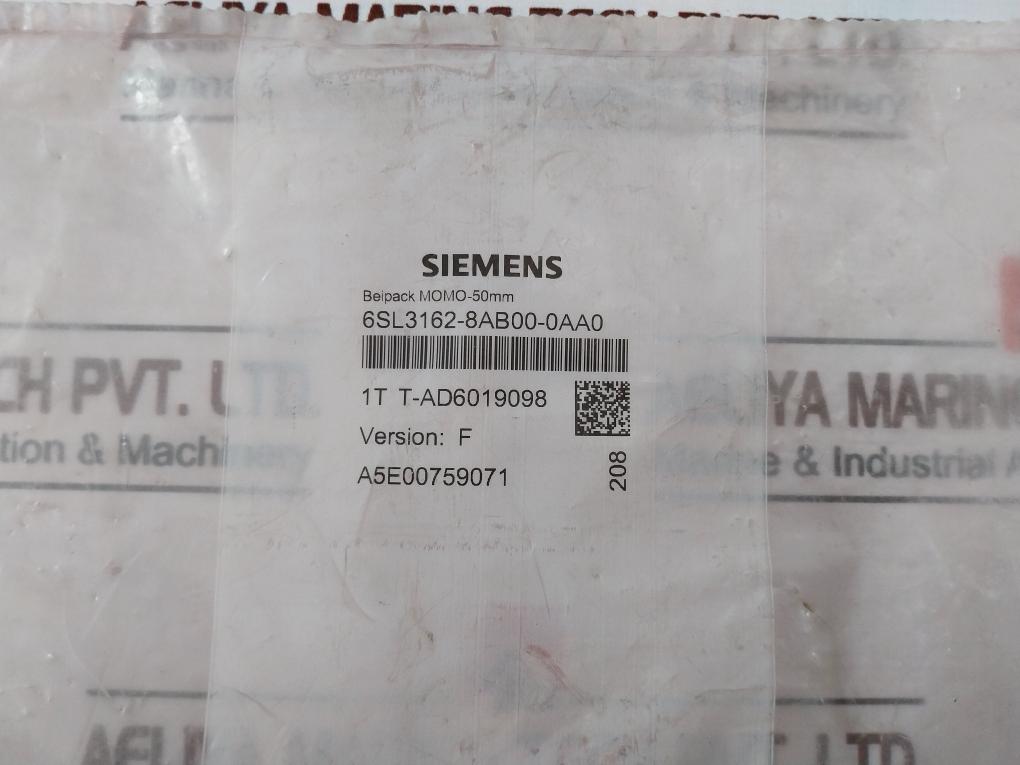 Siemens 6Sl3162-8Ab00-0Aa0 Terminal Kit A5E00759071