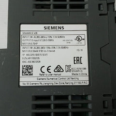 Siemens 6Sl3210-5Bb15-5Bv1 Frequency Converter Ac200-240V 0.55Kw