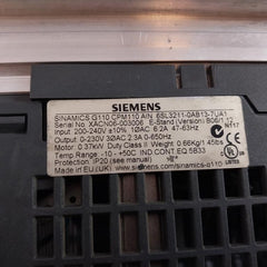 Siemens 6Sl3211-0Ab13-7Ua1 Drive Inverter Ip20