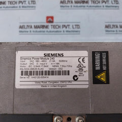 Siemens 6Sl3224-0Be25-5Ua0 Sinamics Power Module Version: D02 380-480V 21.9A