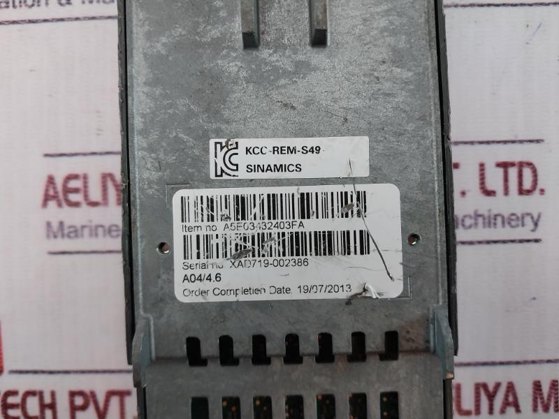 Siemens 6Sl3244-0Bb12-1Pa1 Sinamics Control Unit Ver A04-4.6 Cu240E-2 Dp