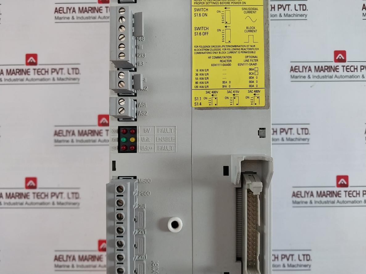 Siemens 6Sn1145-1Ba01-0Ba2 Infeed/Regenerative Feedback Module 3Ac 480V