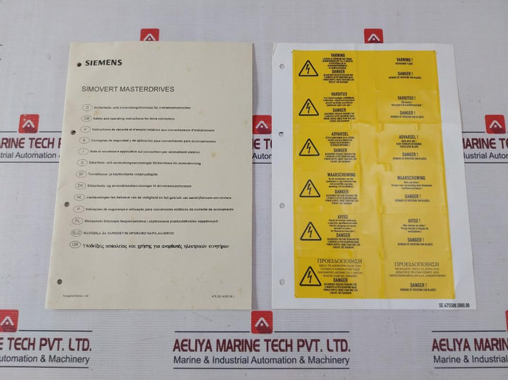 Siemens 6Sx7010-0Fa10 Documentation + Drive Monitor V5.4 Cd + 6Sy7000-0Ad28 Set