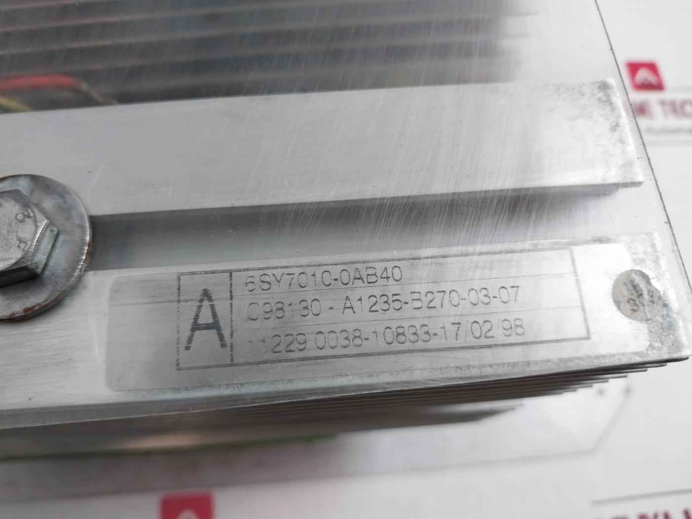 Siemens 6Sy7010-0Ab40 Thyristor Block Module C98130-a1235-b270-03-07