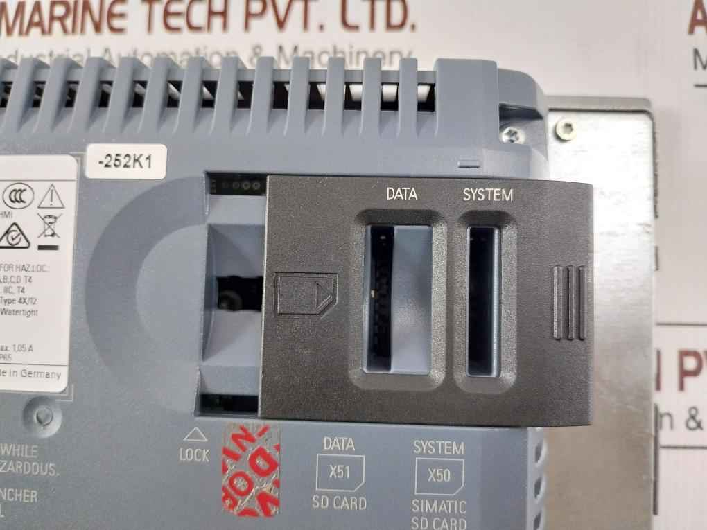 Siemens 6av2124-0jc01-0ax0-z A01+d02 Panel Touch Screen Ip65 24 Vdc
