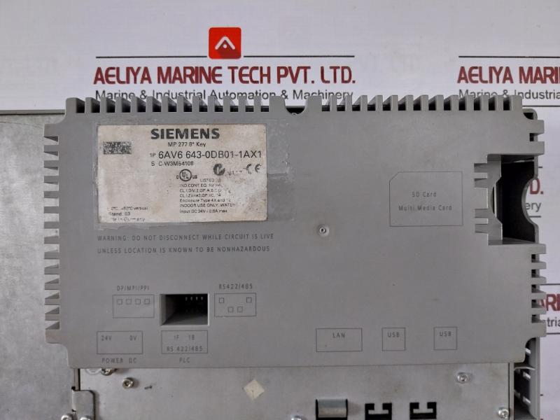 Siemens 6av6 643-0db01-1ax1 Touch Multi Hmi Panel Single Phase S C-w3m54108