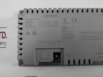 Siemens 6av6 647-0ah11-3ax0 Kp300 Simatic Hmi Basic Panel 24v Dc (not Working)