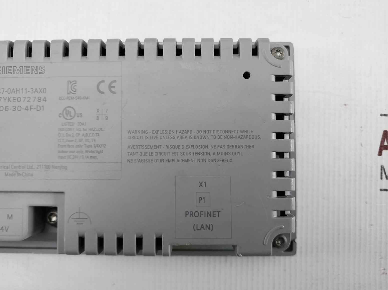 Siemens 6av6 647-0ah11-3ax0 Kp300 Simatic Hmi Basic Panel 24v Dc (not Working)