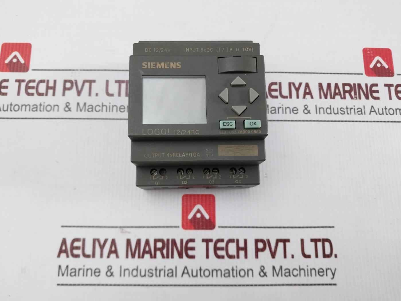 Siemens 6ed1 052-1md00-0ba3 Logo Logic Module Dc 24v 8a/ac 240v 10a