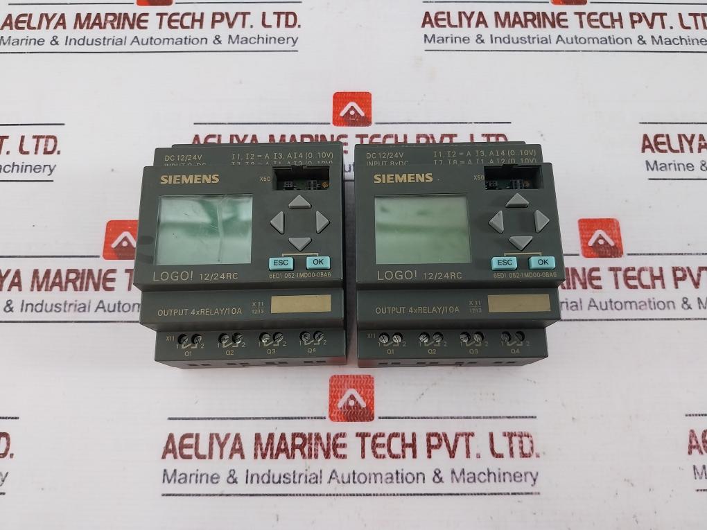 Siemens 6ed1 052-1md00-0ba6 Logo! Logic Module 4xrelay Output 10a Dc 12/24v