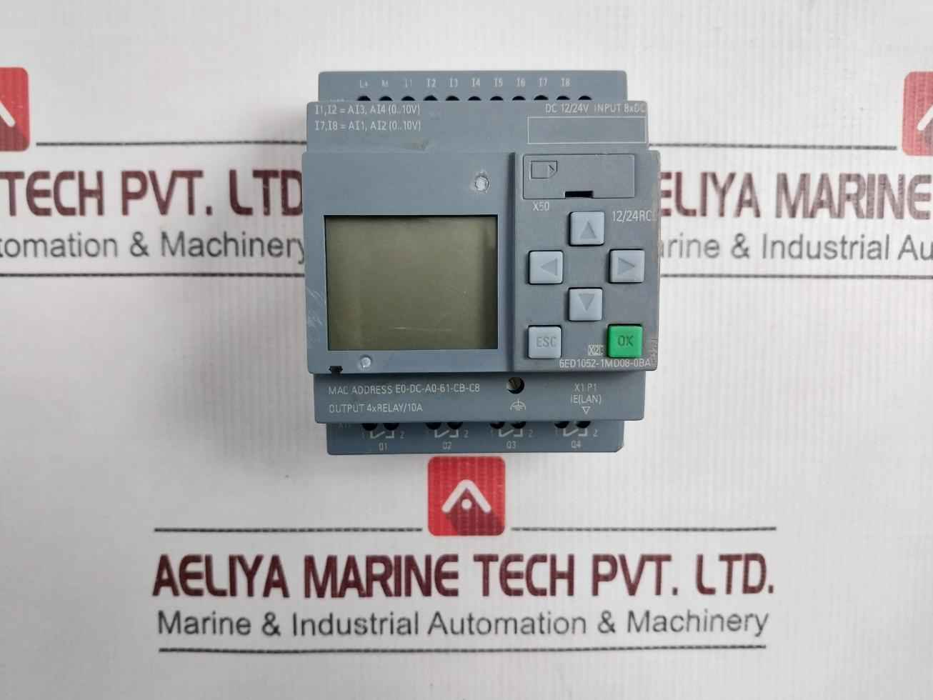 Siemens 6ed1052-1md08-0ba0 Logo Bm 12/24rce Programmable Logic Module 12/24v Dc