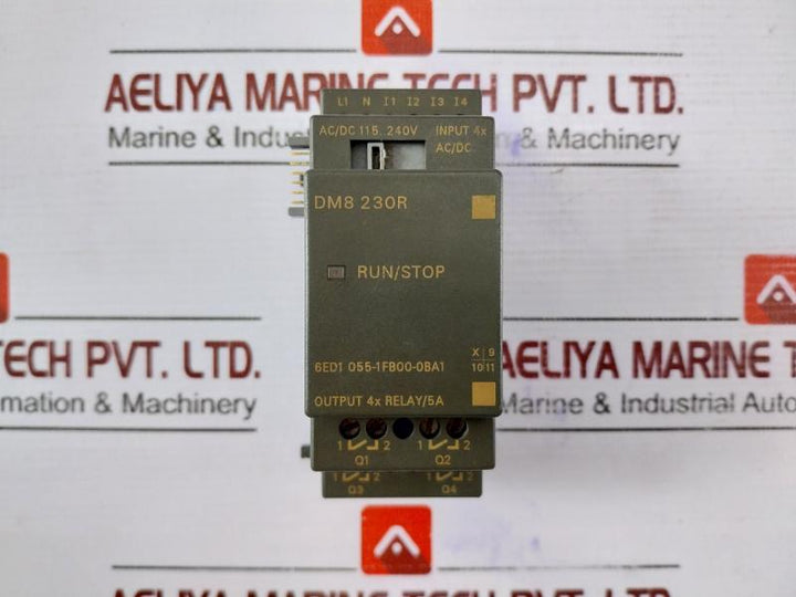 Siemens 6Ed1 055-1Fb00-0Ba1 Logo! Dm8230R Expansion Module Ps/I/O230V/230V/Relay