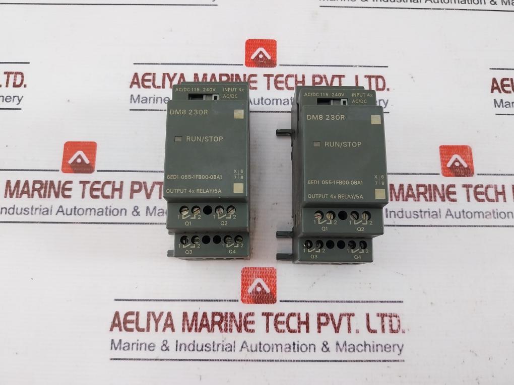 Siemens 6Ed1 055-1Fb00-0Ba1 Logo! Expansion Module Dm8 230R 4Xrelay Output 5A