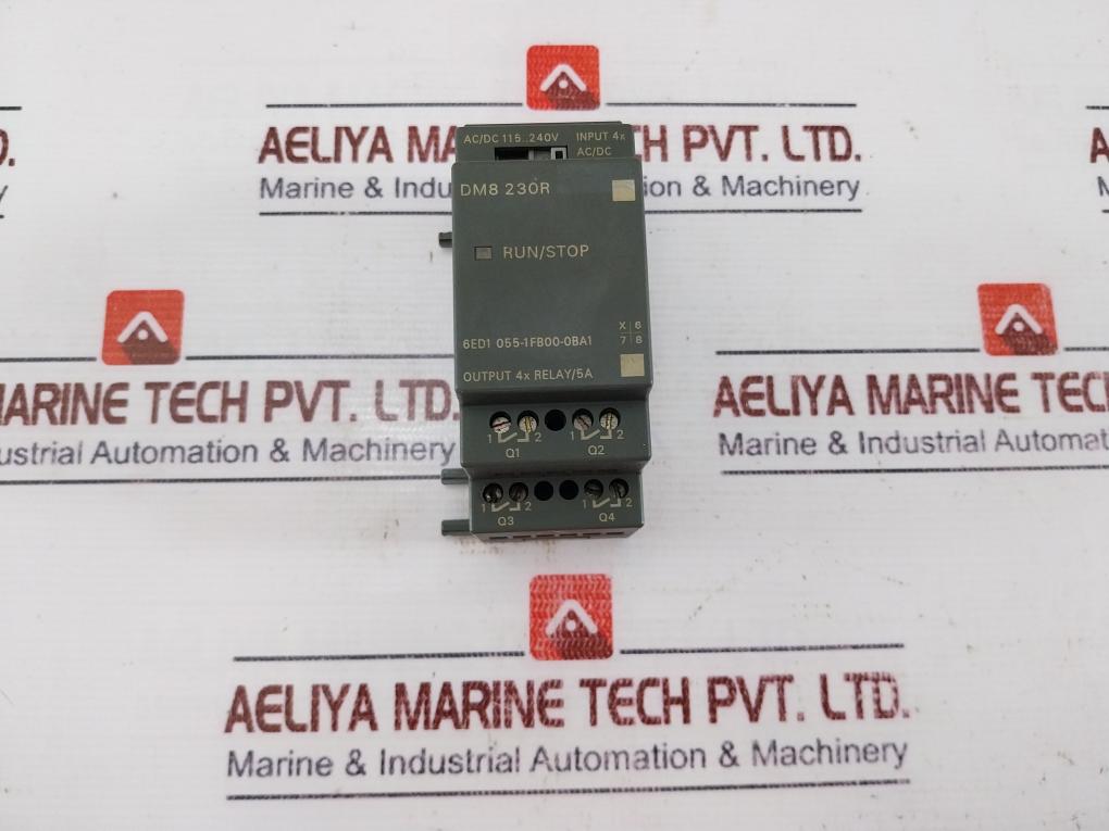Siemens 6Ed1 055-1Fb00-0Ba1 Logo! Expansion Module Dm8 230R 4Xrelay Output 5A