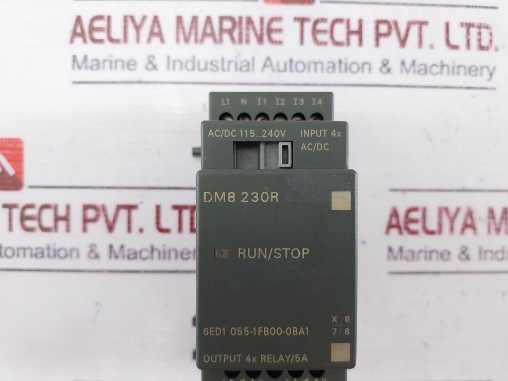 Siemens 6Ed1 055-1Fb00-0Ba1 Logo! Expansion Module Dm8 230R 4Xrelay Output 5A