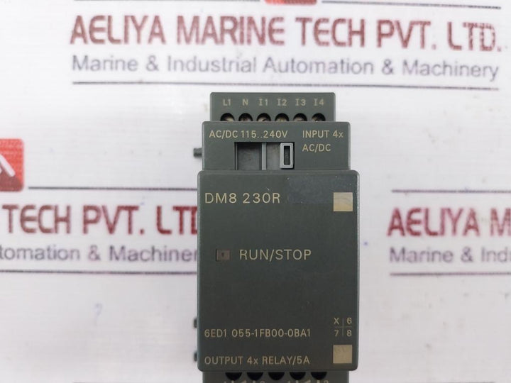 Siemens 6Ed1 055-1Fb00-0Ba1 Logo! Expansion Module Dm8 230R 4Xrelay Output 5A