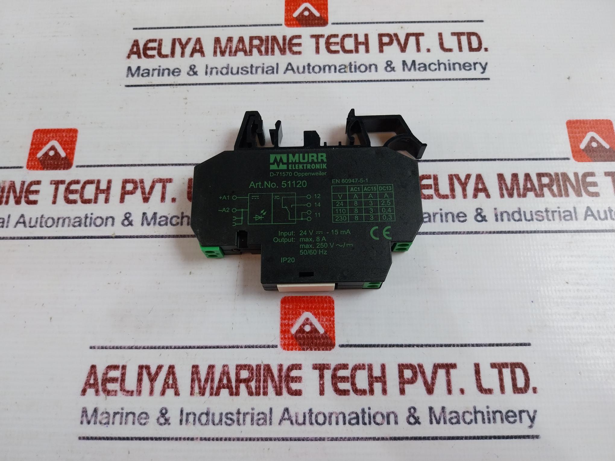 Lot Of 2X Murr Elektronik 51120 Interface Relay Module 50/60Hz 86143