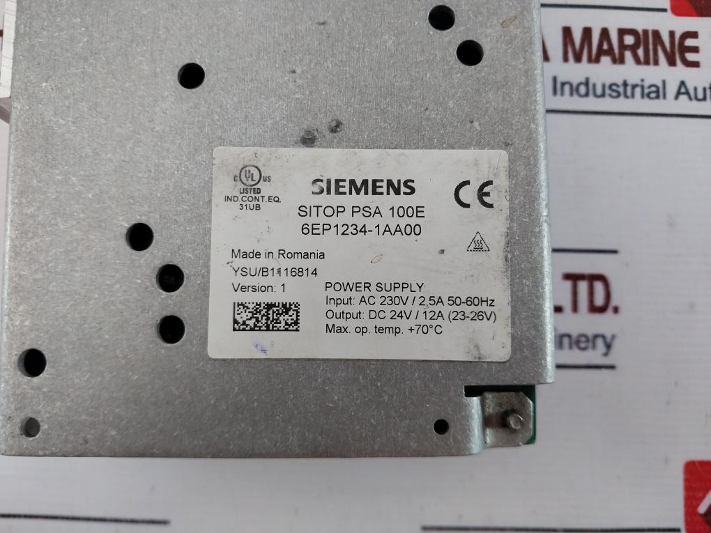 Siemens 6ep1234-1aa00 Power Supply Ac 230v/2,5a 50-60hz